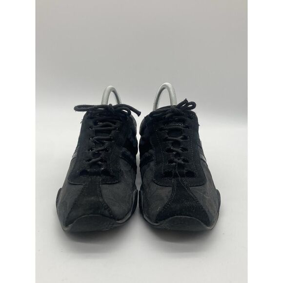 Womens Size 7 Coach Katelyn Signature Shoes Lace Up Black Q170 Athletic Sneakers - Picture 2 of 10